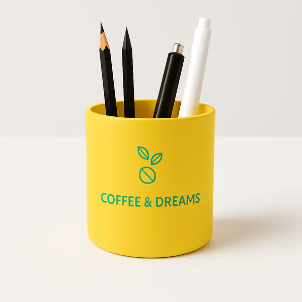 Desk Pen Holder - Yellow
